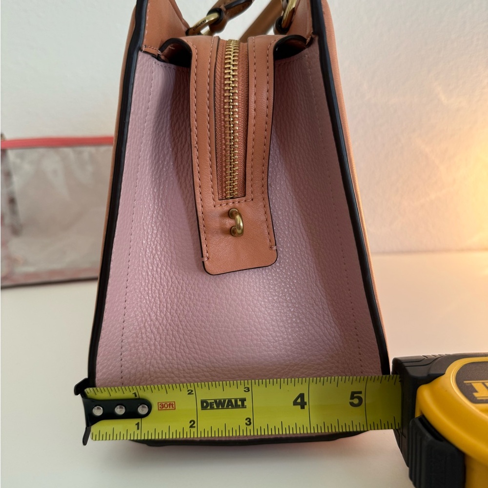 Coach Pink and Brown Leather Satchel - Picture 13 of 16